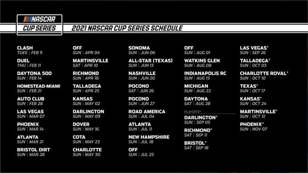 Printable Nascar 2023 Schedule Races Calendar IMAGESEE