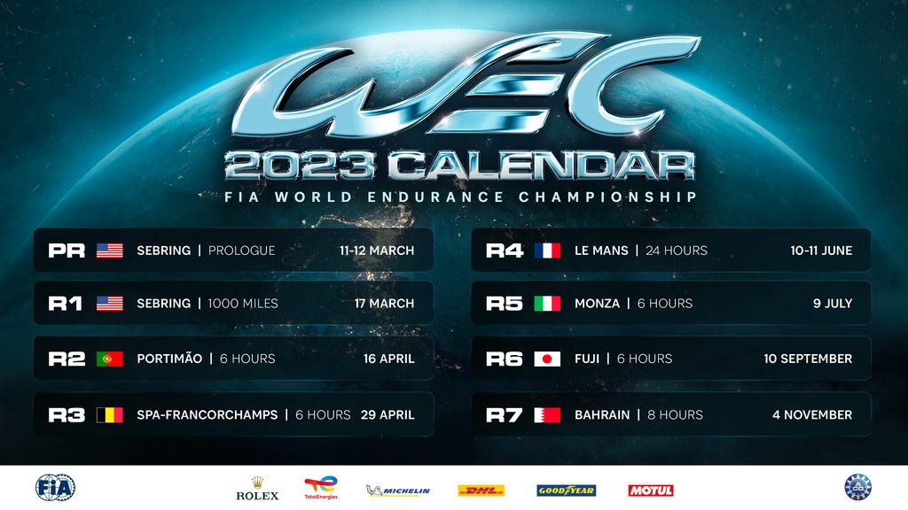 Sai o calendário do Mundial de Endurance 2023 Racemotor